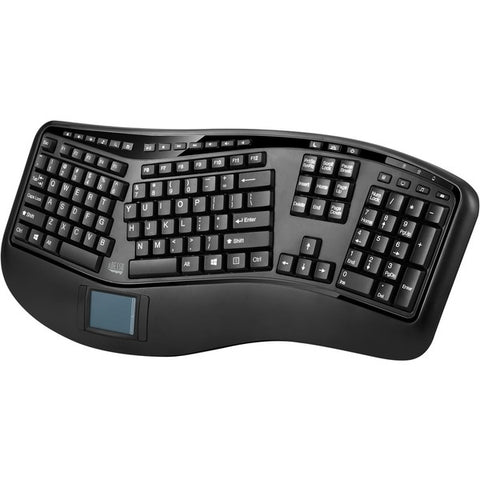 Adesso, Inc 2.4GHz Wireless Ergonomic Touchpad Keyboard